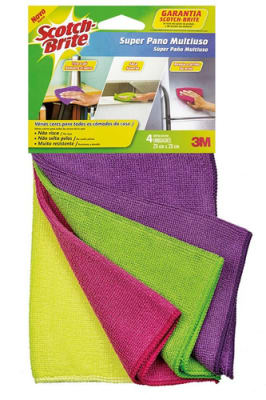 SCOTCH BRITE PAÑO MICROFIBRA 25*30 x4