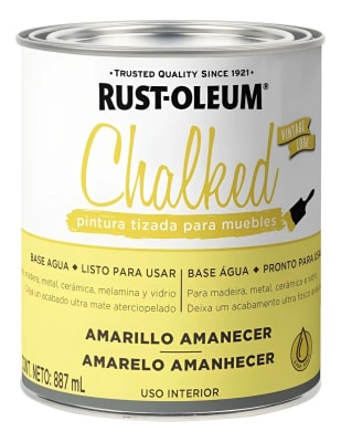 RUST OLEUM CHALKED PINTURA BROCHABLE AMARILLO AMANECER 0,887LT