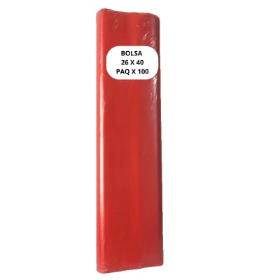 BOLSA ROJA 26 * 40'' x100