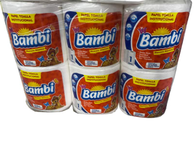 BAMBI PAPEL TOALLA PAQ x 6ROLLOS