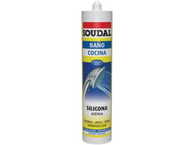SOUDAL SILICONA BAÑO/COCINA BLANCO TUBO