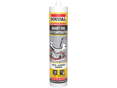 SOUDAL SILICONA GASKET SEAL ALTA TEMPERATURA ROJA 280ML