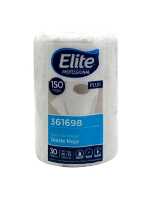 ELITE PAPEL TOALLA BLANCO DOBLE HOJA PRECORTADO