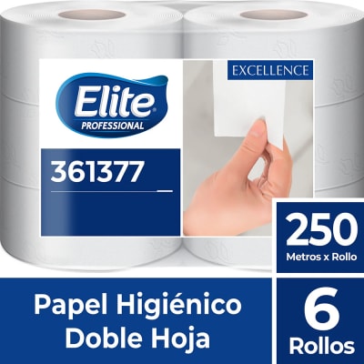 ELITE EXCELENCE PAPEL JUMBO DOBLE HOJA 250MTS X 6RLL