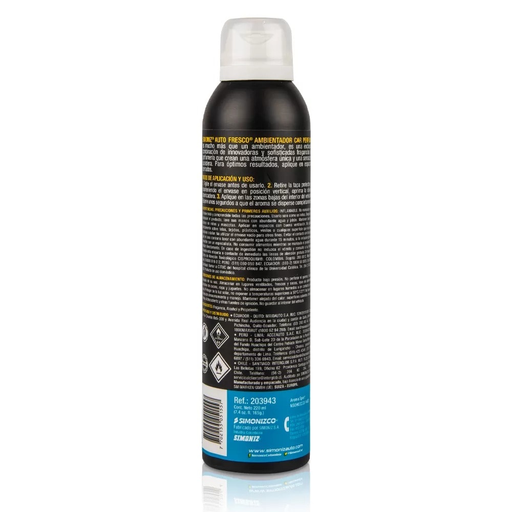 SIMONIZ AMBIENTADOR CAR SPRAY 220ML4