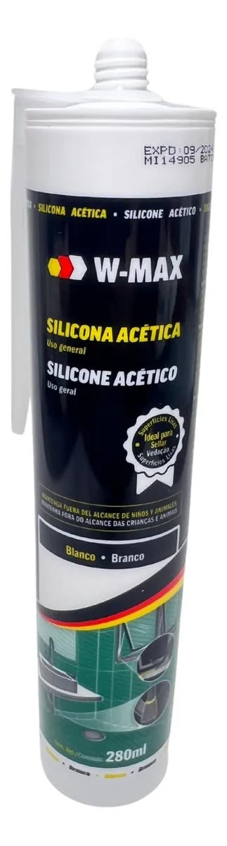 W MAX SILICONA ACETICA BLANCO 280ML 0