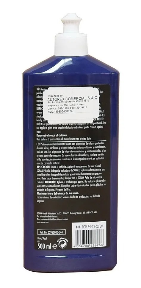 SONAX CERA AZUL 500ML2