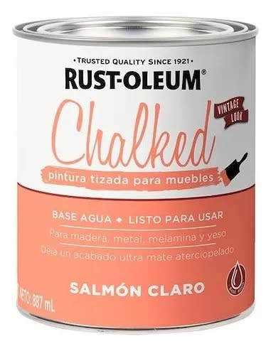 RUST OLEUM CHALKED PINTURA BROCHABLE SALMON CLARO 0,887LT 1