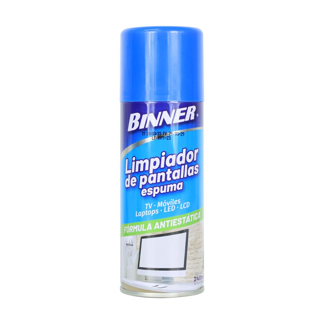 BINNER LIMPIADOR DE PANTALLA ESPUMA 240ML | FILCORSA