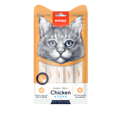 WANPY CAT CREAMY CHICKEN CRAB 70 GR