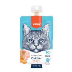 WANPY TASTY CAT CHICKEN AND CARROT 90 GR