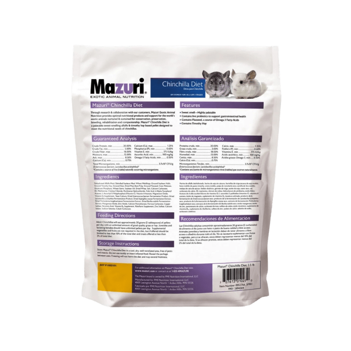 MAZURI CHINCHILLA 1 KG2
