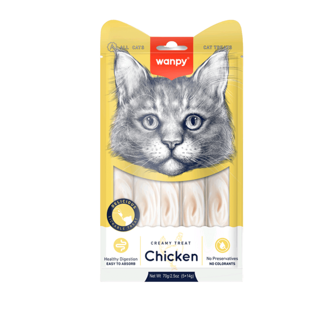 WANPY CAT CREAMY TREAT CHICKEN 70 GR1