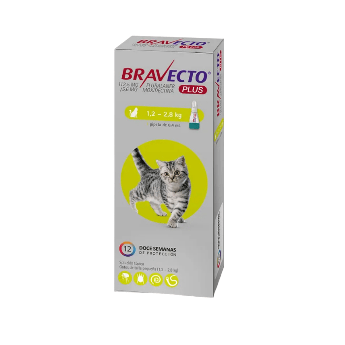 BRAVECTO GATO 1.2 KG A 2.8 KG1