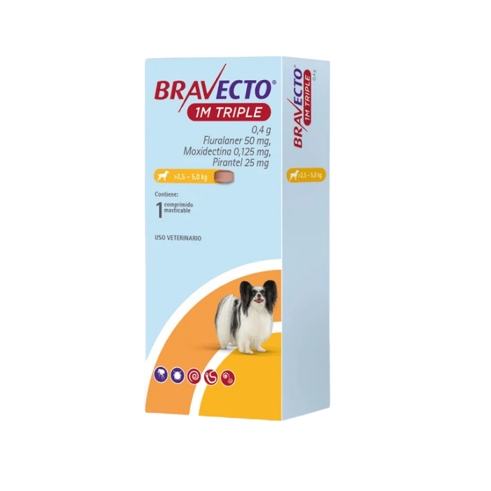 BRAVECTO 1 M TRIPLE 2.5 A 5 KG1