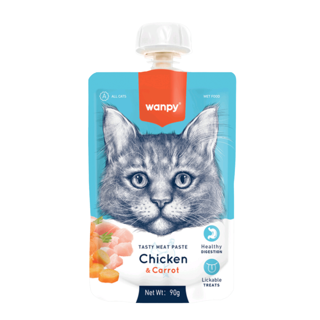 WANPY TASTY CAT CHICKEN AND CARROT 90 GR1
