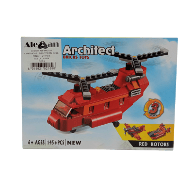 Bloque infantil helicoptero rojo 3107