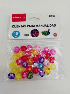 Cuentas para manualidades 12mm 19grs 1330681
