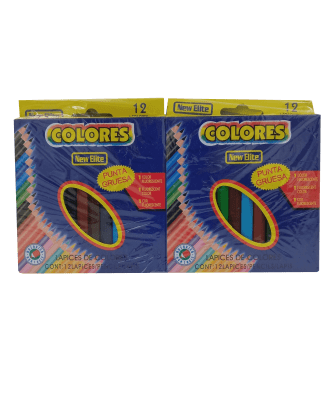LAPIZ COLOR NEW ELITE CORTO 12 UNIDADES1