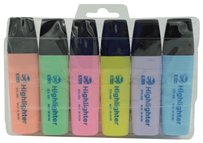 DESTACADORES PASTEL 6 UNIDADES ALE-MAY51