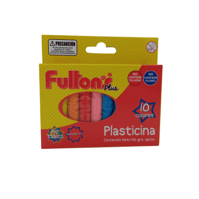 Plasticina Redonda  Fulton´s 10 COLORES1