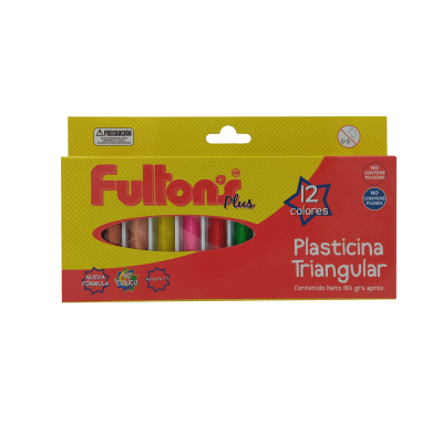 PLASTICINA FULTON´S TRIANGULAR 12 COLORES