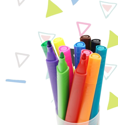 PLUMONES JUMBO TRIANGULAR  12 COLORES