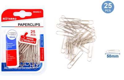 CLIP CROMADO 50 MM 25 PCS
