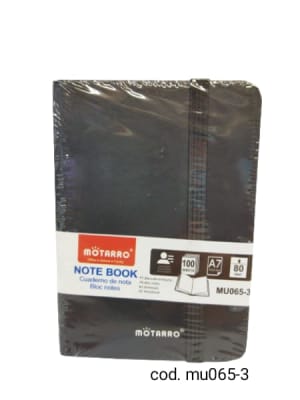 LIBRETA DE NOTAS NEGRO A7 10HJS