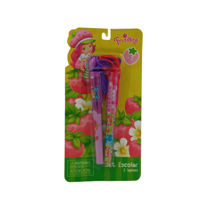 SET ESCOLAR FRUTILLA 2 LAPICES COLGANTES1