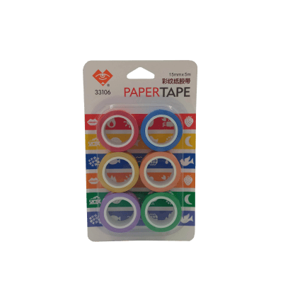 Cinta Adhesiva Washi Tape 6UNI ALE-00261
