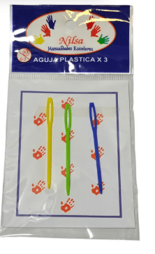 aguja lana plastica x3 nilsa 8200421