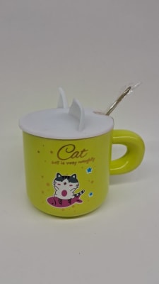 Tazon c/cuchara gatito oreja ALESAN