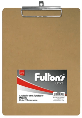 carpeta Anotador con Apretador Madera Carta