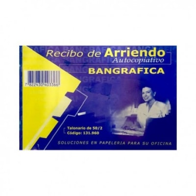 RECIBO DE ARRIENDO AUTOCOPIATIVO 50 HOJAS