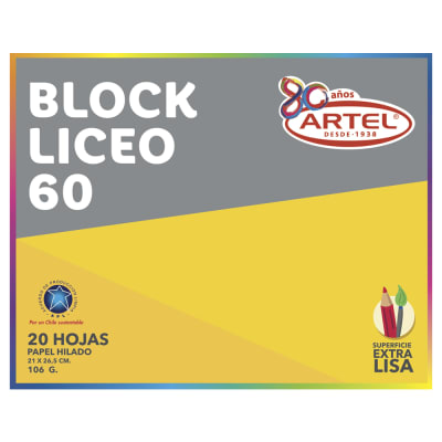 BLOCK ARTEL LICEO 60 20 HOJAS