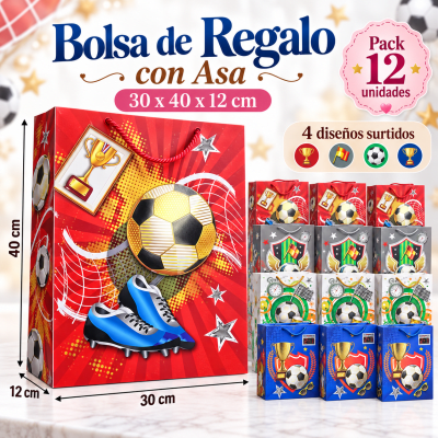 BOLSA DE REGALO DEPORTIVO GRANDE 30x40x12cm 12 UNIDES1