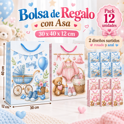 BOLSAS DE REGALO BABY SHOWERS 30x40x12cm1