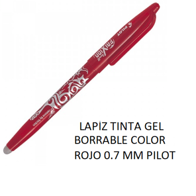 LAPÍZ GEL FRIXION BALL 0.7 MM ROJO PILOT