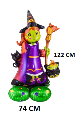 GLOBO METALICO HALLOWEEN 74 X 122CM BRUJA