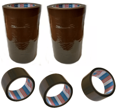 CINTA DE EMBALAJE CAFE FIXO DE 40 MT X 48 MM