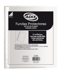 Funda Transparente Carta 100uni ADIX1