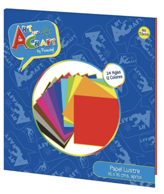 Papel lustre art and craf 16x16cm 24hjs