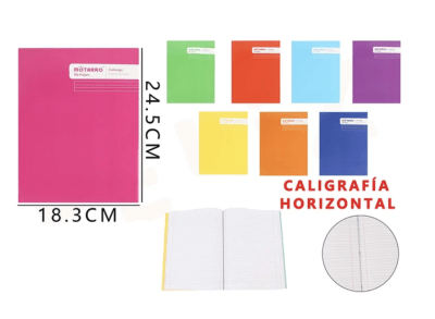Cuaderno college Motarro 100hjs caligrafia Horizontal1