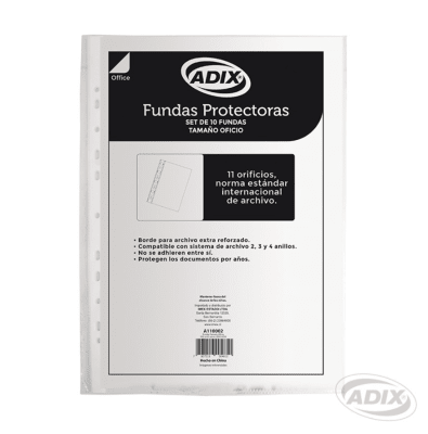 Funda transparente OFICIO 10hjs ADIX1