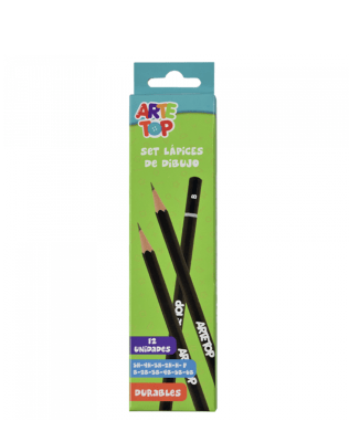 lapiz grafito para dibujo set  12grados 109621