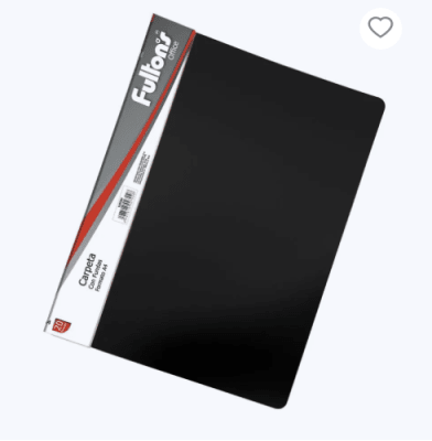 Carpeta con funda A4 20hojas negra
