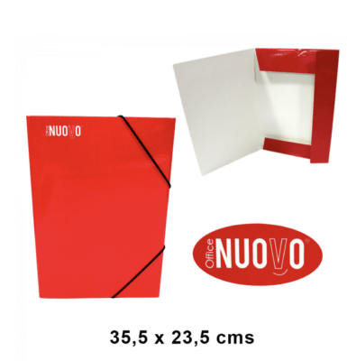 Carpeta Carton con elastico nuovo roja1