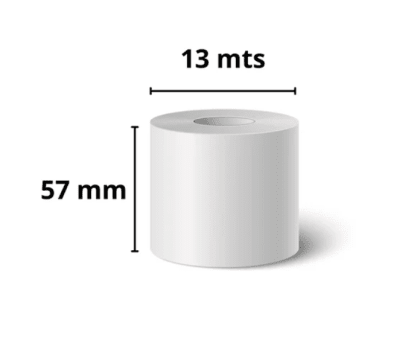 Rollo Termico 57mmx13mts 55grs 10uni1
