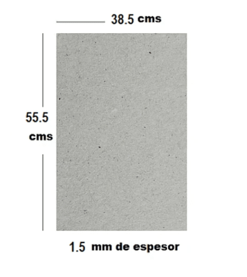 Carton piedra gris 1.5mm 38.5x55.5cm